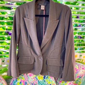 Chapter One gray jacket with stretch